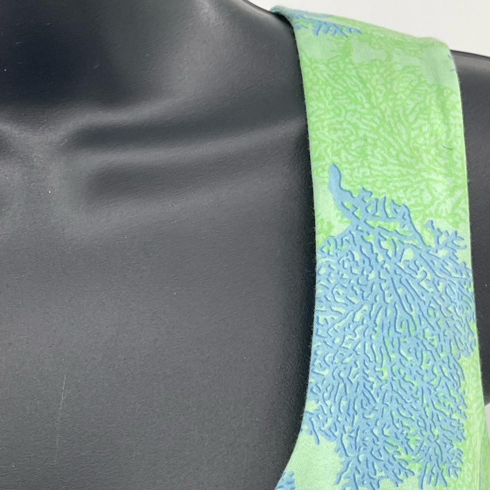 Vineyard Vines Women’s Mint Green & Blue Sea Fans Sleeveless Dress Size 4 - Picture 4 of 8